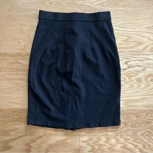 Black Knee-Length Pencil Skirt for Work